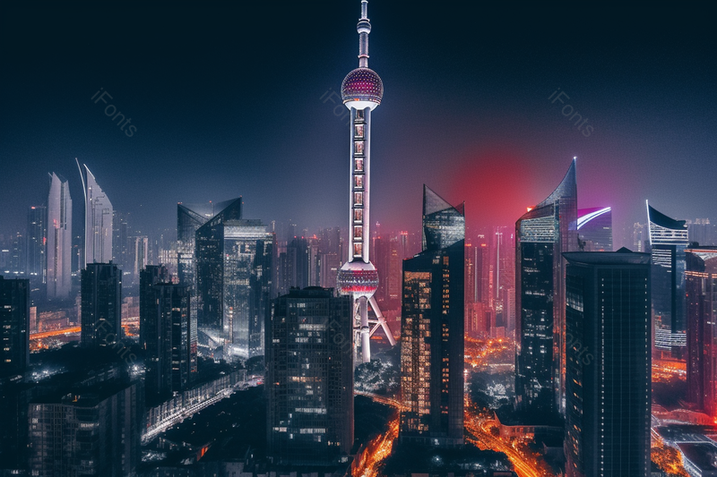夜晚商业中心地标建筑壮观景色实拍摄影图,高清,摄影图,摄影图片,图片大全,摄影图免费下载
